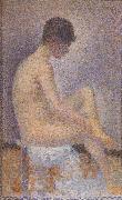 Georges Seurat Seated Female Nude France oil painting artist